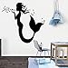 Produktbild Meerjungfrau Pvc Wandtattoos Wohnkultur Wanddekorationen Wohnzimmer Diy Dekoration Zubehör Blau XL 58 cm X 60 cm