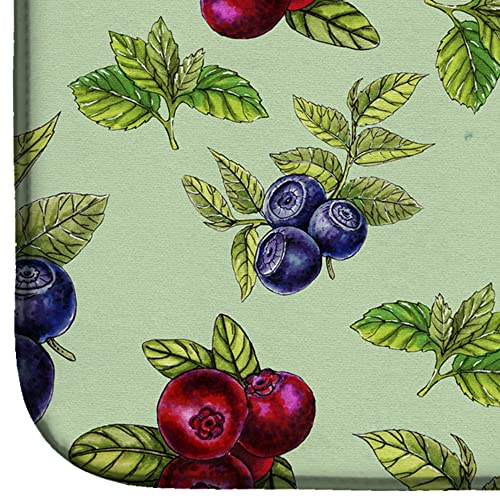 Caroline's Treasures BB5208DDM Berries in Green Dish Drying Mat, 14 x 21, Multicolor, 14 x 21" - Image 4