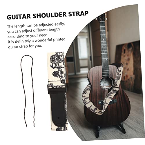 GOOHOCHY 1Pc Sangle De Guitare Cintres En Plastique Noir Rembourrage En Mousse Cintres Pour Enfants Cintre De Guitare En Cuir Crochet De Guitare Cuir Polyester Vintage Noir Imprimé Sangle - Les Beatles, Paul McCartney, John Lennon, RIngo Starr, George Harrison GOOHOCHY 1Pc Sangle De Guitare Cintres En Plastique Noir Rembourrage En Mousse Cintres Pour Enfants Cintre De Guitare En Cuir Crochet De Guitare Cuir Polyester Vintage Noir Imprimé Sangle – Image 3
