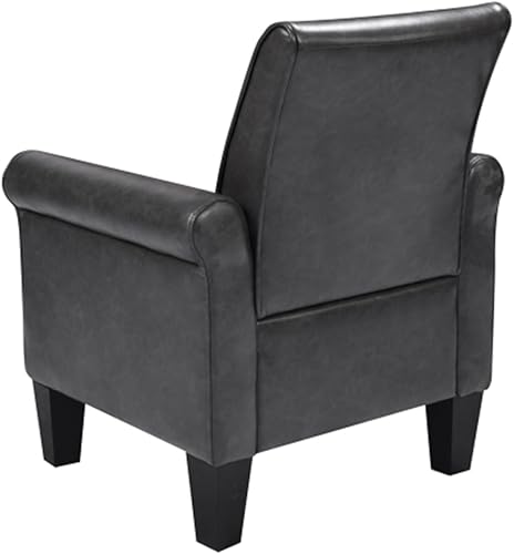 Miniatura 3 de DHAEY Silla decorativa de piel sintética, sillas tapizadas para sala de estar, cómodas sillas, sofá individual, silla de lectura para dormitorio,