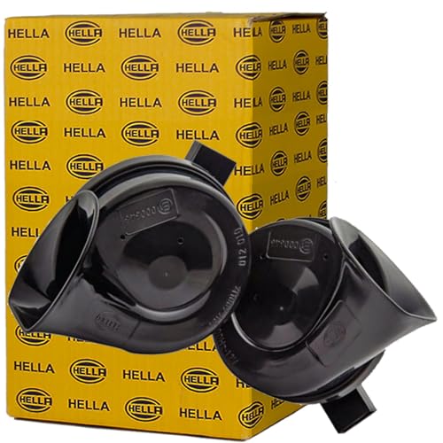 HELLA Fanfare - OE-CONNECT HORN TE26 SET - 12V - 110dB(A) - Frequenzbereich von: 400Hz - Frequenzbereich bis: 500Hz - Tiefton/Hochton - elektrisch - Gehäusefarbe: schwarz - Menge: 2 - 3FH 012 010-031