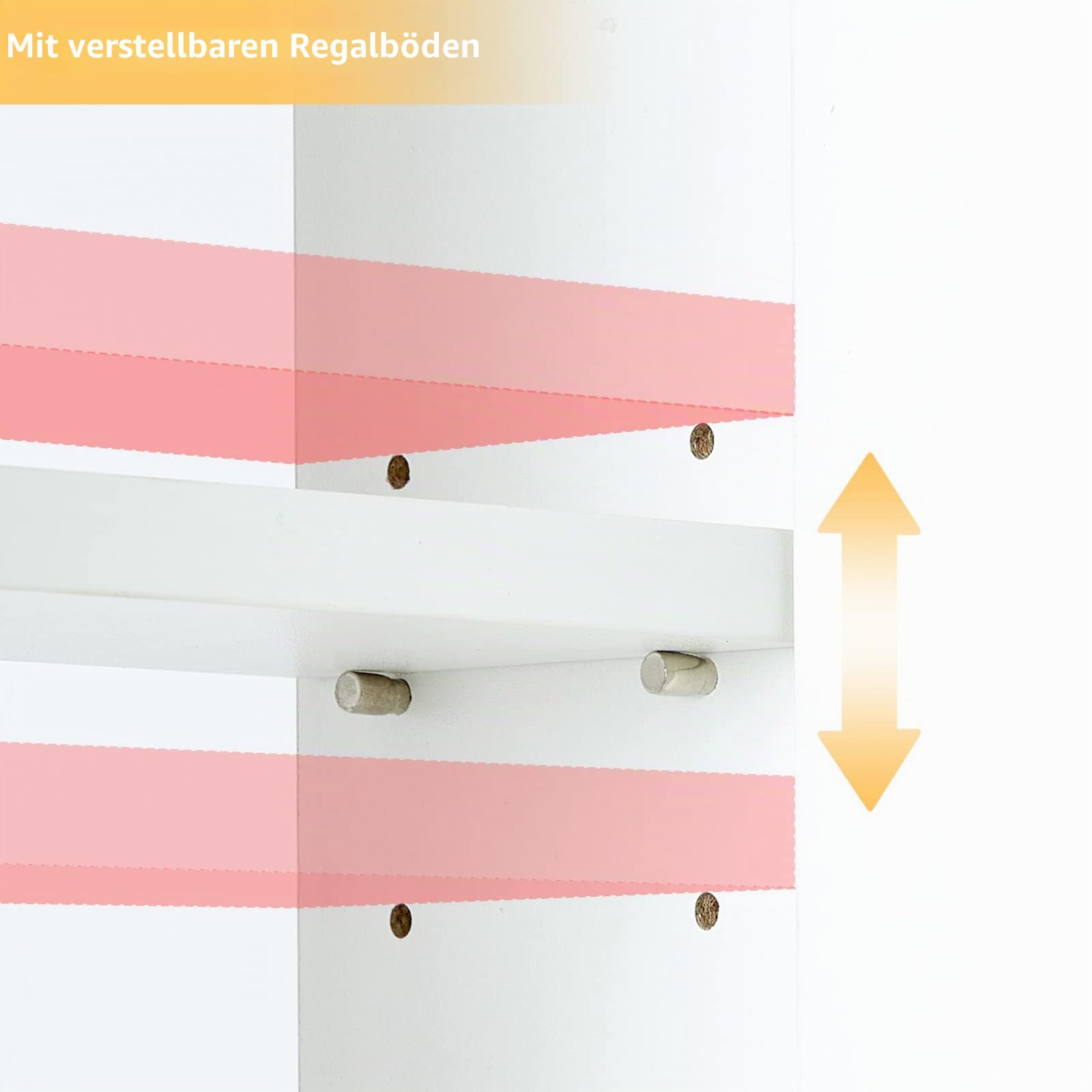 TUKAILAI Spiegelschrank Badezimmerschrank mit 2 Spielgeltüren und zusätzlicher Ablage Aufbewahrungsschrank mit verstellbaren Regalebenen Wandschrank Medizinschrank Hängeschrank für Badezimmer Weiß