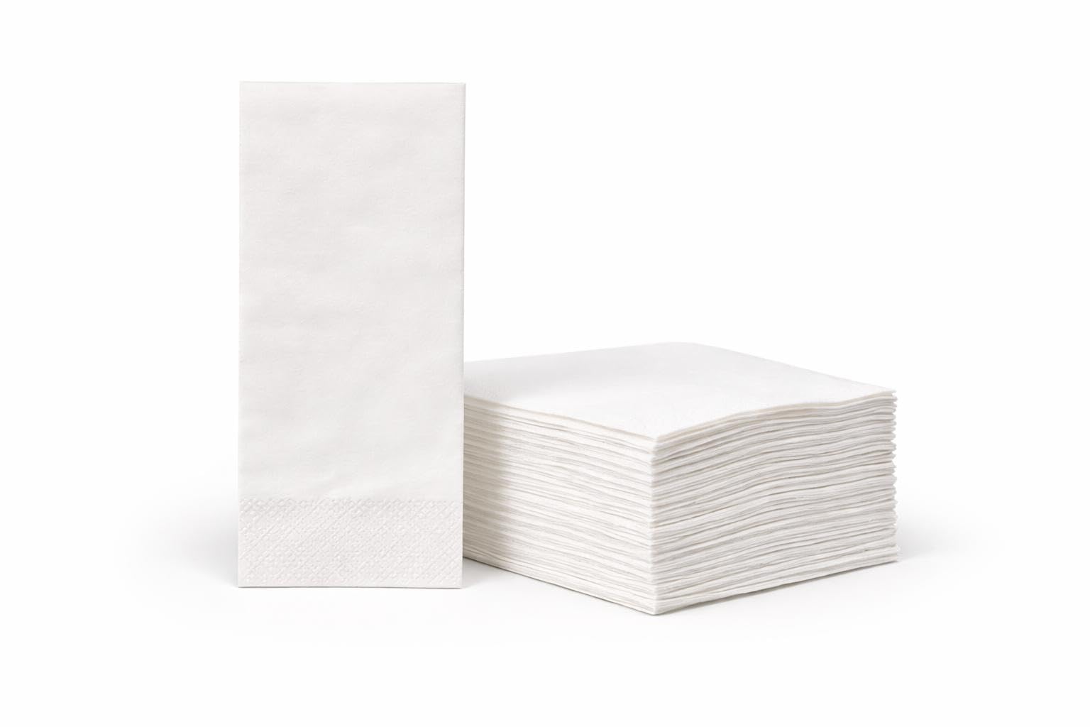 Servietten 33x33 cm Weiß – 2-lagig, 1/8 Falz – 8 x 250 Stück (2000 Servietten) – Gastronomie & Event