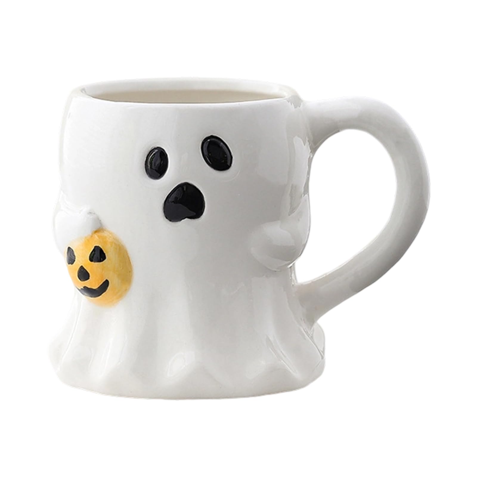 Xinsheinelry Halloween White Porcelain Cup Ghoul Decorated Ceramic Mugs Dishwasher Friendly Design for Teas or Festive Parties Halloween Mugs