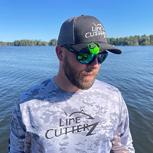 Image of Line Cutterz Patented Dual Hybrid Ceramic Cutter + Stainless Steel Micro Scissors Fishing Line Snipper - Green