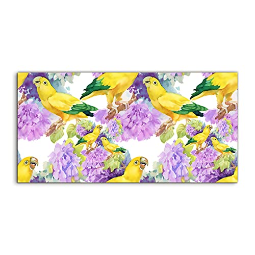 Art mural acrylique animaux sauvages grand format 120x60 pour une ambiance sereine