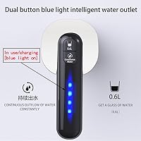 Vista 3 de Dispensador de agua portátil eléctrico de 5 galones, bomba de agua universal con carga USB para botellas de 2-5 galones con 2 bombas de agua y tapa