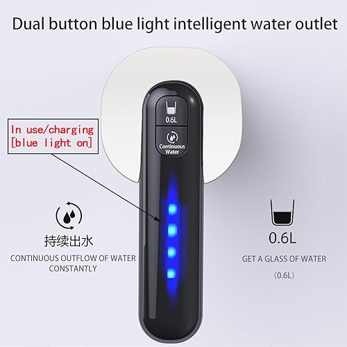 Miniatura 3 de Dispensador de agua portátil eléctrico de 5 galones, bomba de botella de agua de carga USB universal para 2-5 galones con 2 bombas de agua y tapa de