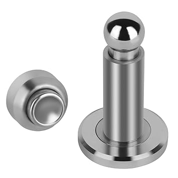 Adjustable Height Door Stopper,Magnetic Door Catch, Stainless Steel Door Holder with Wall&Floor Mounted