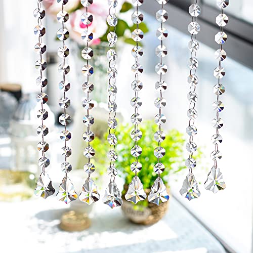 KANPURA Crystal Garland Maple Leaf Chandelier Decorations (10 Pack)