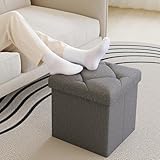 SAMRELAX 15 Inches Ottoman with Storage, Folding Storage Ottoman Bench Set, Storage Chest for Entryway, Living...