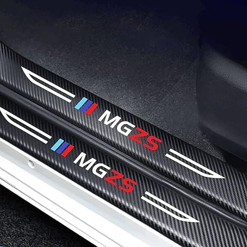 MOOWI 4Pcs car door sill protector for MG ZS, Anti Scratch Car Door Edge Guards Door Entry Guard Stickers Threshold Pedal Anti Scratch