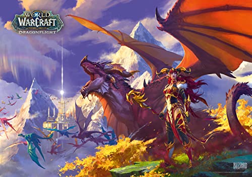 Good Loot Gaming Puzzle World of Warcraft Dragonflight Alexstrasza Game Artwork Adult Teen 1000 Piece Jigsaw Puzzle Gaming Puzzles Inspired by Computer Game...