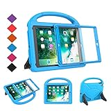 BMOUO Kids Case for New iPad 9.7 2018/2017 - Built-in Screen Protector Shockproof Light Weight Handle Convertible Stand Case for Apple iPad 9.7 Inch 2018 (6th Generation) / 2017 (5th Gen) - Blue