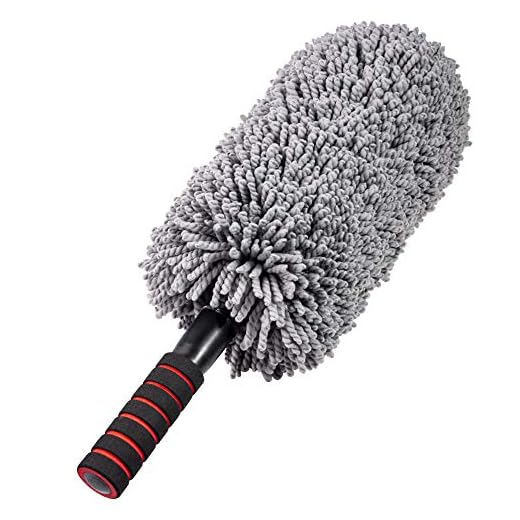 Microfiber Car Duster Brush, Portable Cleaning Duster for Car,Exterior or Interior Use with Long Unbreakable Retractable Handle