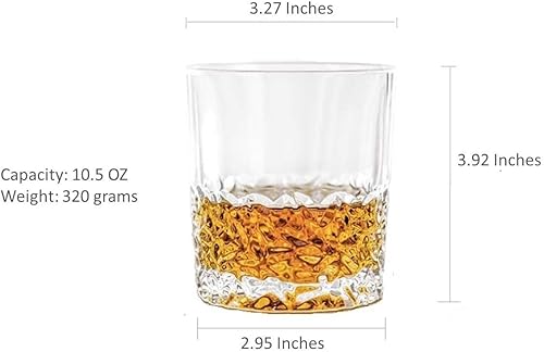Miniatura 2 de Juego de 6 vasos de cristal para whisky, grandes sin plomo, vasos para degustación de vidrio escocés para beber whisky irlandés y tequila bourbon