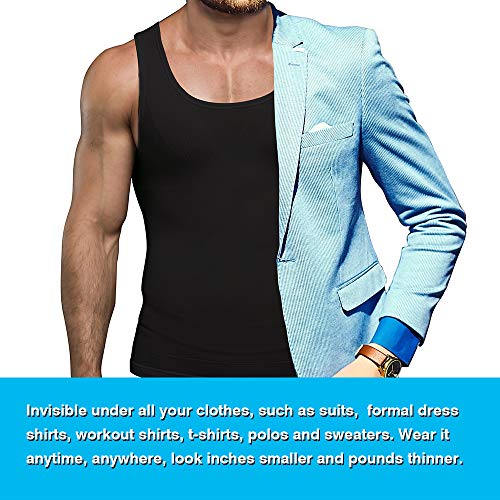 KOCLES Mens Slimming Body Shaper Compression Tank Top Vest Shirt Abs Shapewear3