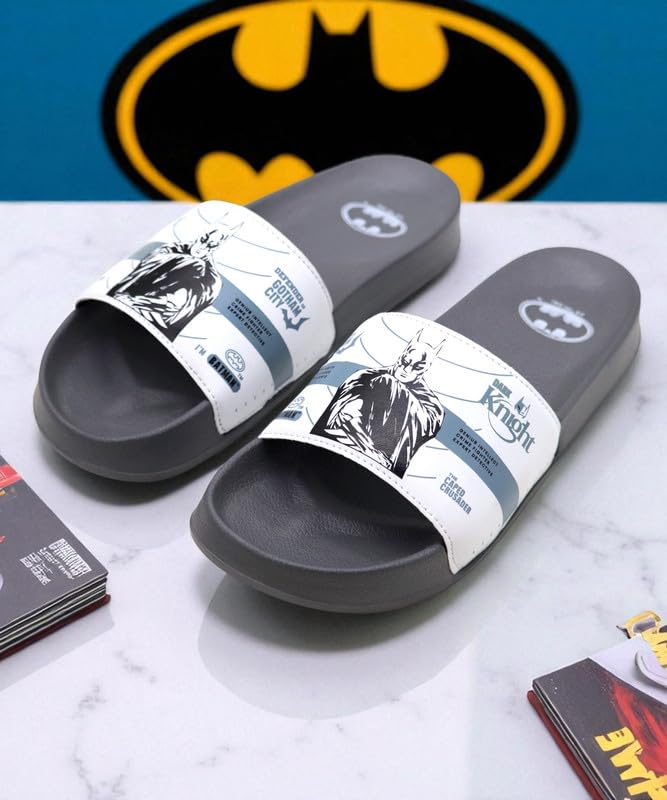 Image of SVAAR Authentic Batman Gotham City Men's Ultra Soft Sliders /Slippers for Men with Soft Cushion | Everyday Flip Flops for Gents /Boys