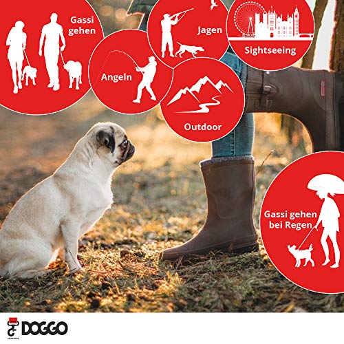 DOGGO Herren Lotte Winter Gummistiefel, Braun, 37 EU