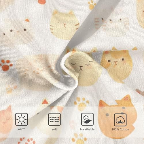 KLL Cats with Cute cute Paw Little Boys Comfort Athletic Underwear Breathable Undies3