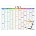 Produktbild Jahresplaner 2024 - Format A1 (84 x 60 cm) 12 Monate | Wand- und Wandkalender (Grafiken Rainbow White)