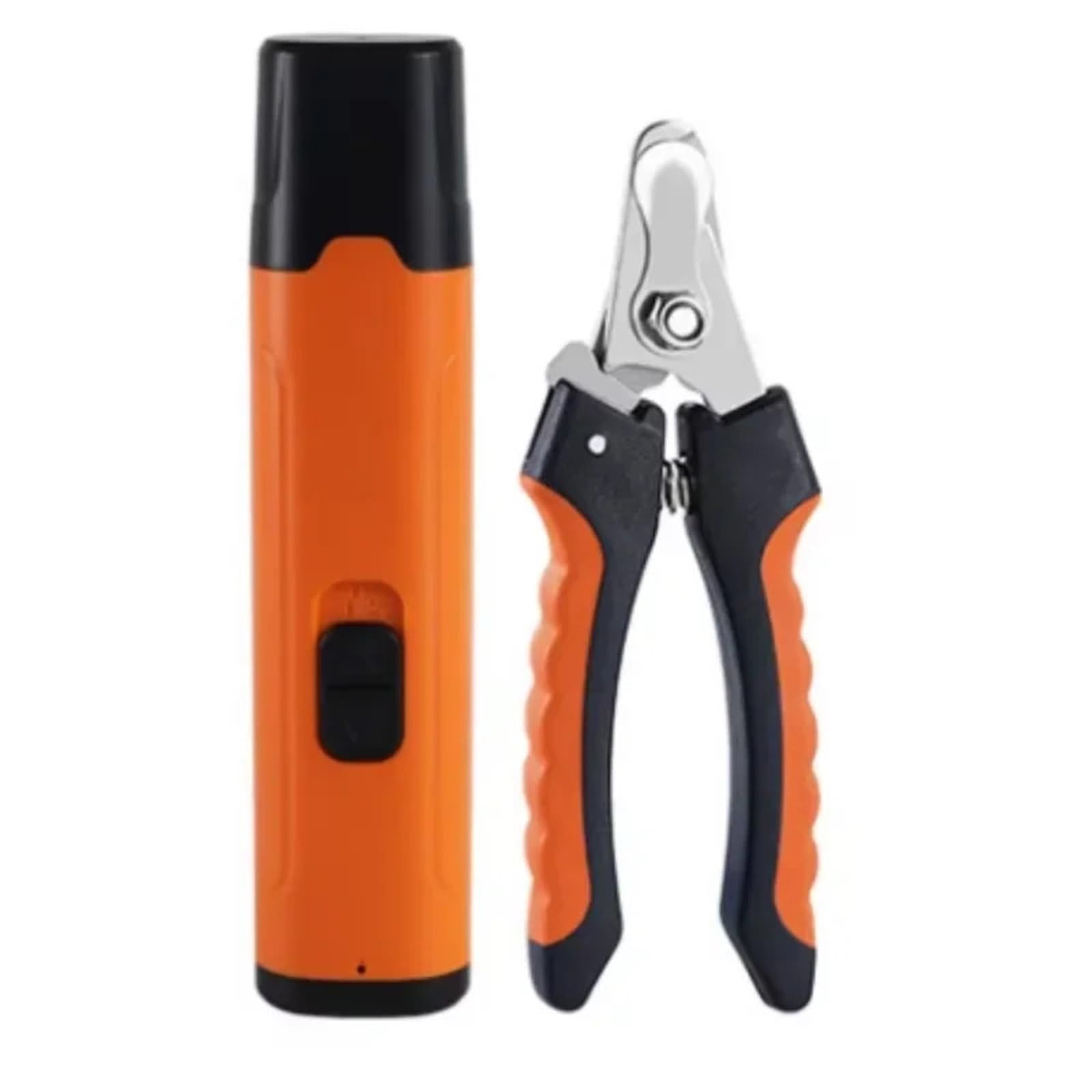 Professioneller Krallenschleifer for Haustiere, tragbar, for die Krallenpflege von Hunden, ergonomischer, geräuscharmer Haarschneider for Welpen und Katzen(Orange)
