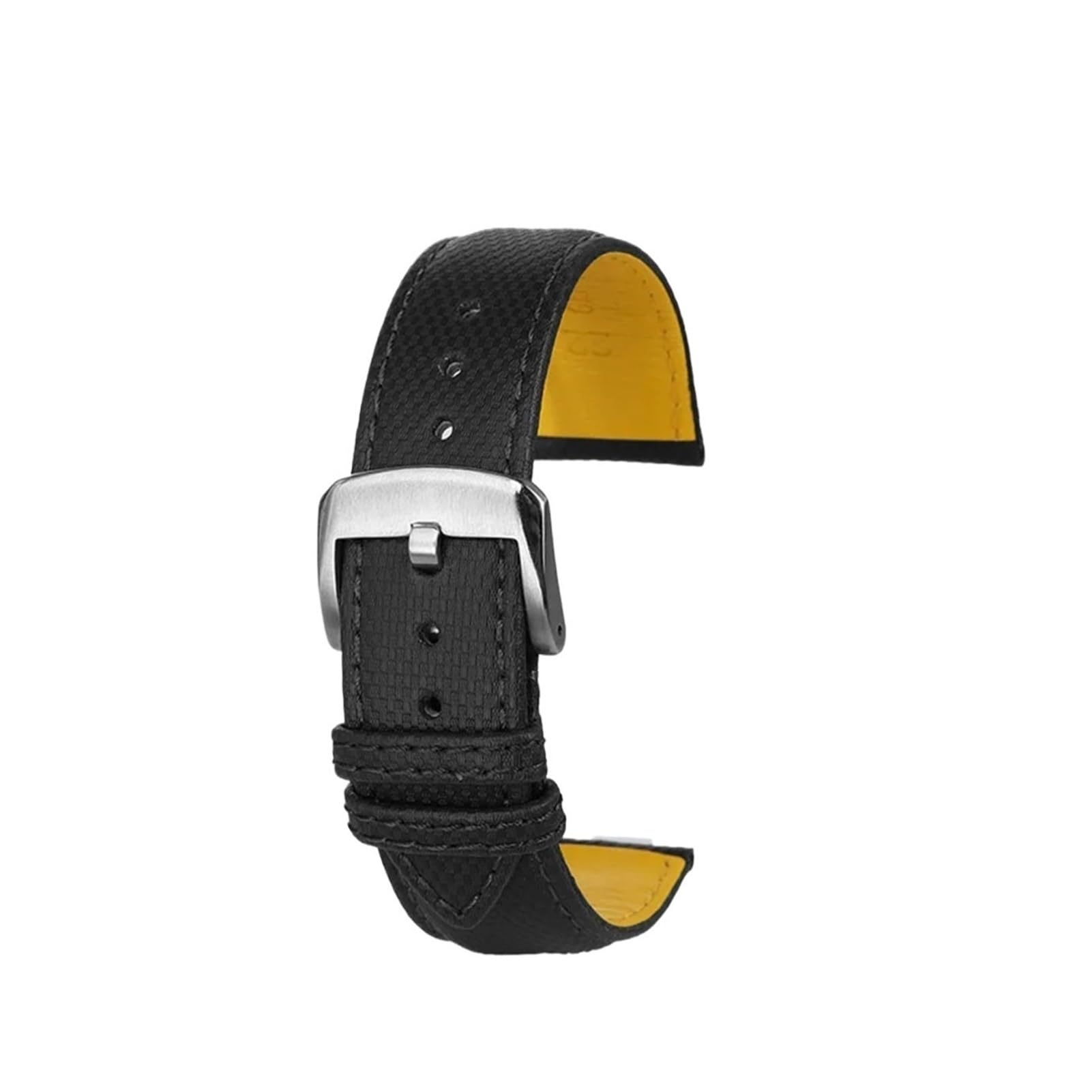 Genérico Compatible con la correa de reloj Breitling Avenger Blackbird B01 Correa de reloj de piel de vaca amarilla Super Ocean Pulsera de hebilla plegable de metal for hombre de 22 mm