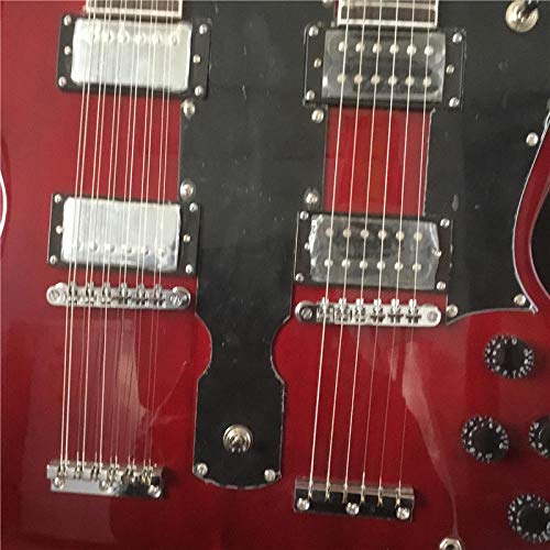 AURH skjos Double Tête Guitare Électrique Rouge 12 Chaîne + 6 Chaînes De Matériel De Placage De Guitare Classique (Color… - Les Beatles, Paul McCartney, John Lennon, RIngo Starr, George Harrison AURH skjos Double Tête Guitare Électrique Rouge 12 Chaîne + 6 Chaînes De Matériel De Placage De Guitare Classique (Color… – Image 5