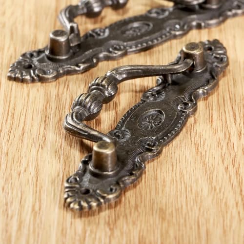 Pomo de bronce para muebles de hierro con acabado antiguo artesanal 7