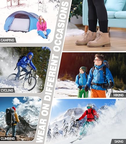 Image of 3 Pairs Thermal Boot Socks for Women Men Ski Thick Winter Warm Insulated Heated Socks for Extreme Cold Weather