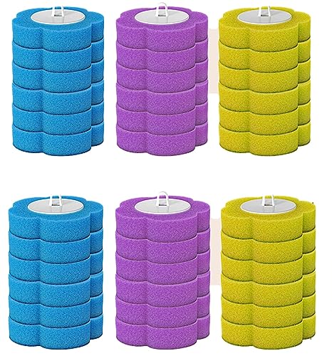 Image of Wall Mounted Disposable Toilet Brush Holder Set, Small Hidden Bathroom Toilet Cleaning Wand Kit, Long Handle with 42 Spare Brush Heads (Gray)