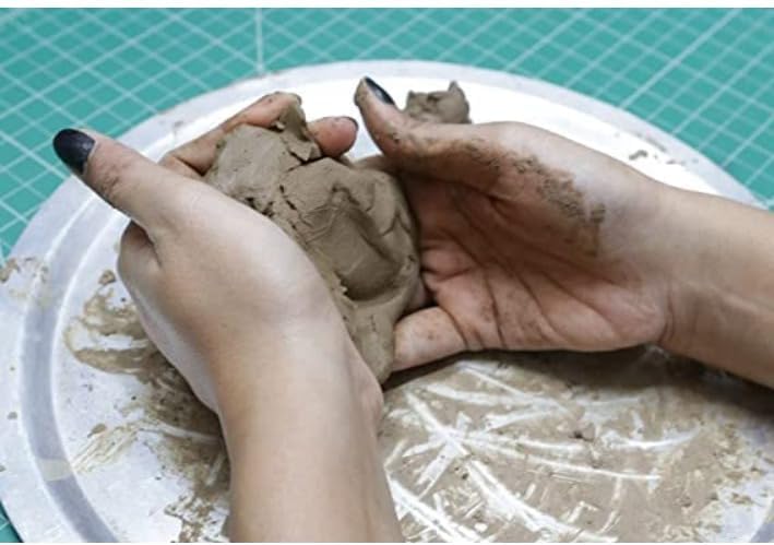 Image of Sculpting Clay Shadu Mati Easy Modeling for Kids, Organic Eco-Friendly Air Dry Clay Safe Nontoxic Sculpting, Modeling, Pottery, Ganesh & Jewelry Making for Kids & Adults, 500g
