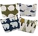 SOOKOO Animal Canvas Change Coin Purse Wallet Bag Gift with Zip and Liner, Pack of 4