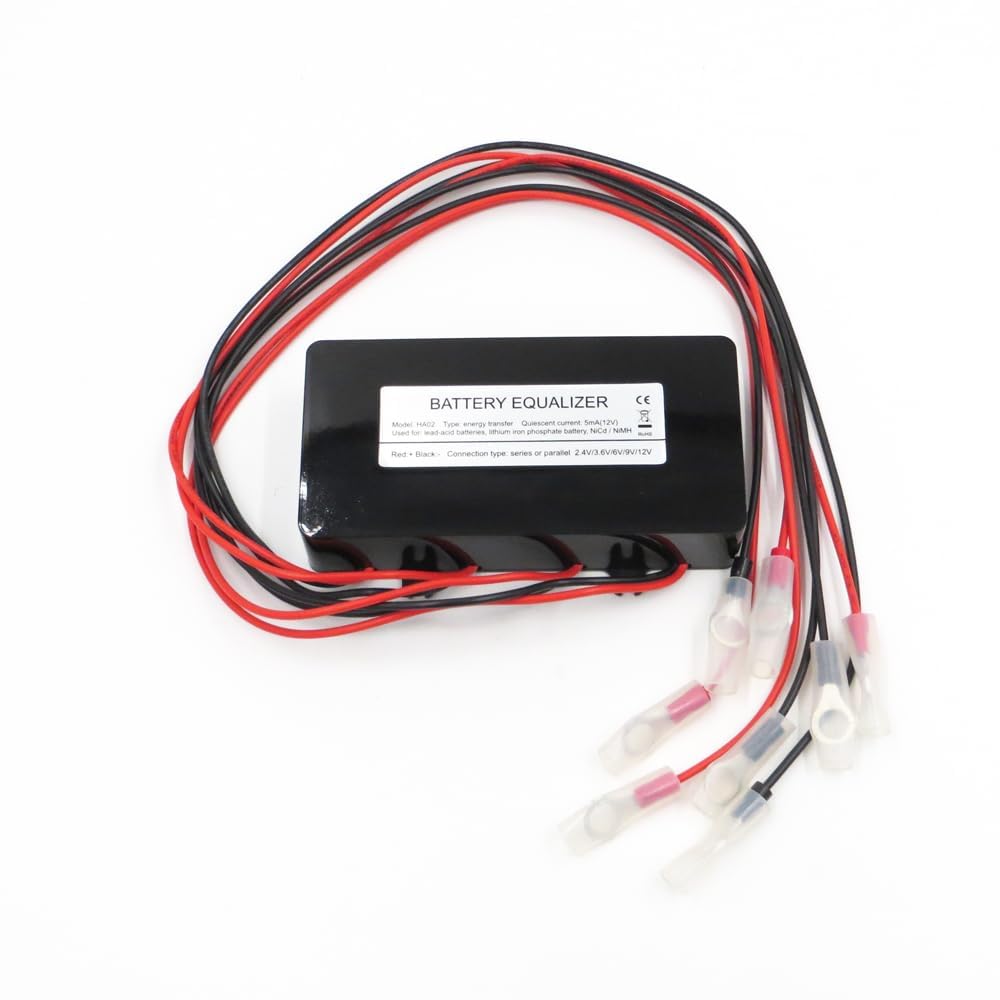 Battery Equalizer HA02 48V Batteries Voltage 4 x 12V DC Inverter Balancer Lead Acid Battery Charger Regulators Connected Series (4 X 12V)