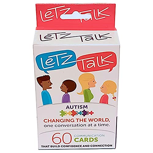 Letz Talk Conversation Cards for Kids with Autism or Aspergers - Learning & Education Toys, Conversation Starters, Autism Communication Cards for Kids and Adults, Therapy Tool, Stocking Stuffers