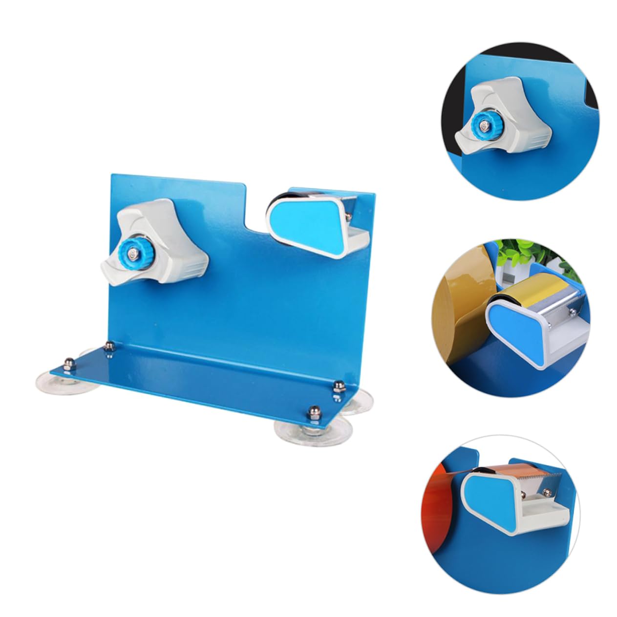 jojofuny Distributore Nastro Adesivo da Tavolo Taglierina per Nastro Adesivo Design Ventosa Materiale Leggero e Compatto Facile da Usare