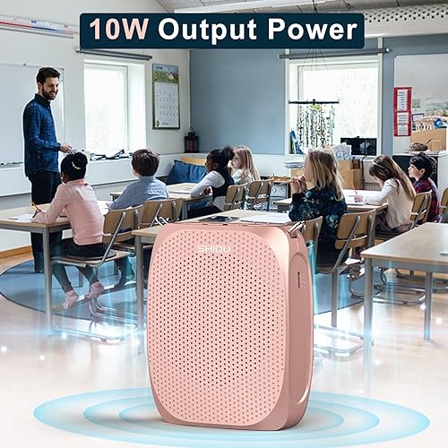 SHIDU Voice Amplifier Teachers,Megaphone Speaker Portable PA System with Microphone Headset(Work of 12hours) Supports MP3 Format Audio for Tour Guides Coaches Yoga Fitness Instructors by SHIDU - Image 3