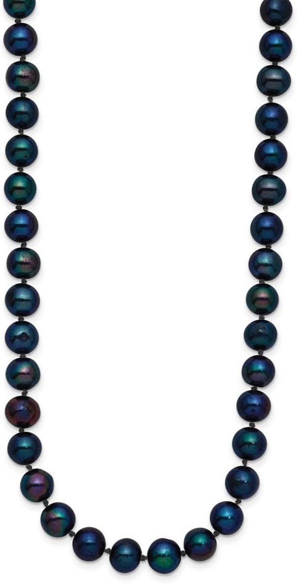 14k Solid Yellow Gold Black Freshwater Onion-Freshwater Cultured Pearl Necklace Pendant-Necklace for Women in Choice of Lengths - Image 3