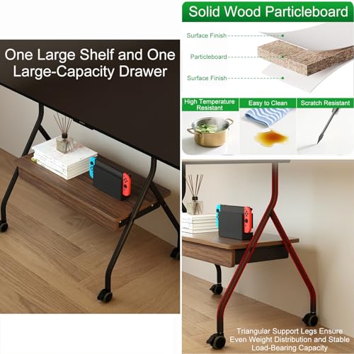 Soporte móvil con ruedas para TV 49-75 pulg, altura ajustable miniatura 5