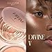 SELESTIA BEAUTY Powder Highlighter Makeup – Divine V – Radiant Glow for All Skin Tones, Easy-to-Apply, 0.53 oz