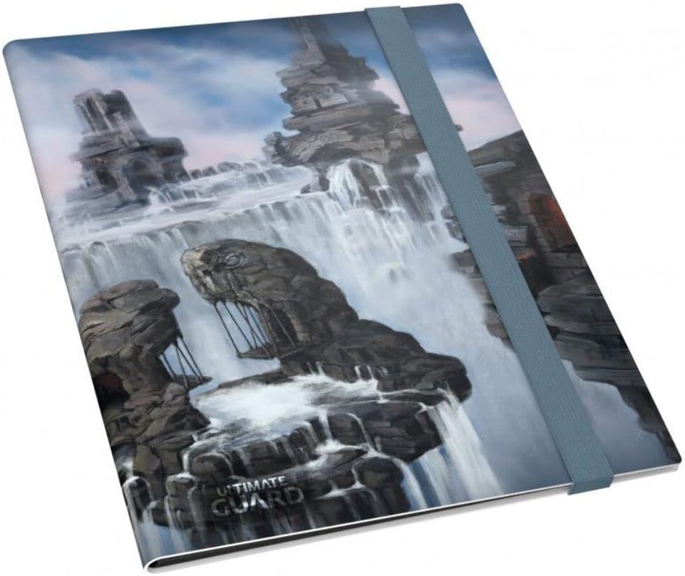 Ultimate Guard Flexxfolio Lands Edition | 9 Side-Loading Pocket for Trading Card Storage up to 360 Cards Binder, Island Cover Card Collection Album Folder designed for Double-Sleeved Cards