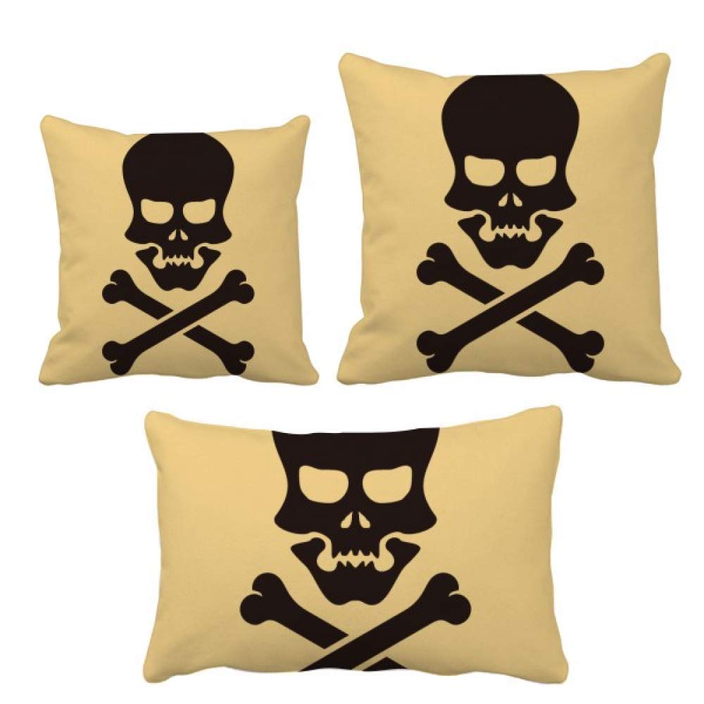 Housse de coussin crâne motif os pour décorer un canapé gothique