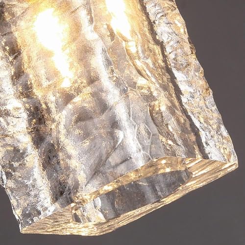 Plafond suspendu en cristal à réfraction lumineuse intense finition or - 6
