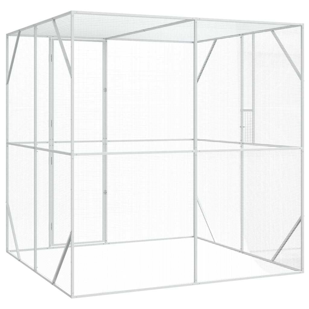 INLIFE Vogelkäfig Anthrazit 209 x 202 x 214 cm Verzinkter Stahl,Tier- & Haustierbedarf,Haustierbedarf,Vogelbedarf,Vogelkäfige & -ständer,Anthrazit,39.4 KG,4100931
