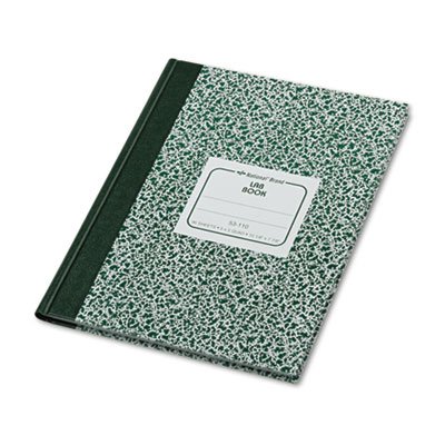 Lab Book,5 quot;x5 Quad,96 Sh,10-1/8 quot;x7-7/8 quot;,Green Marble Cover