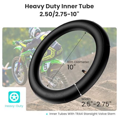 2.5-10″ Off-Road Tire and Inner Tube Set, Dirt Bike Tire