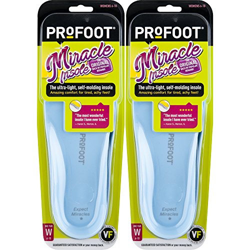 Profoot Original Miracle Custom Molding Orthotic Insoles, Women's 6-10, 2 Pair