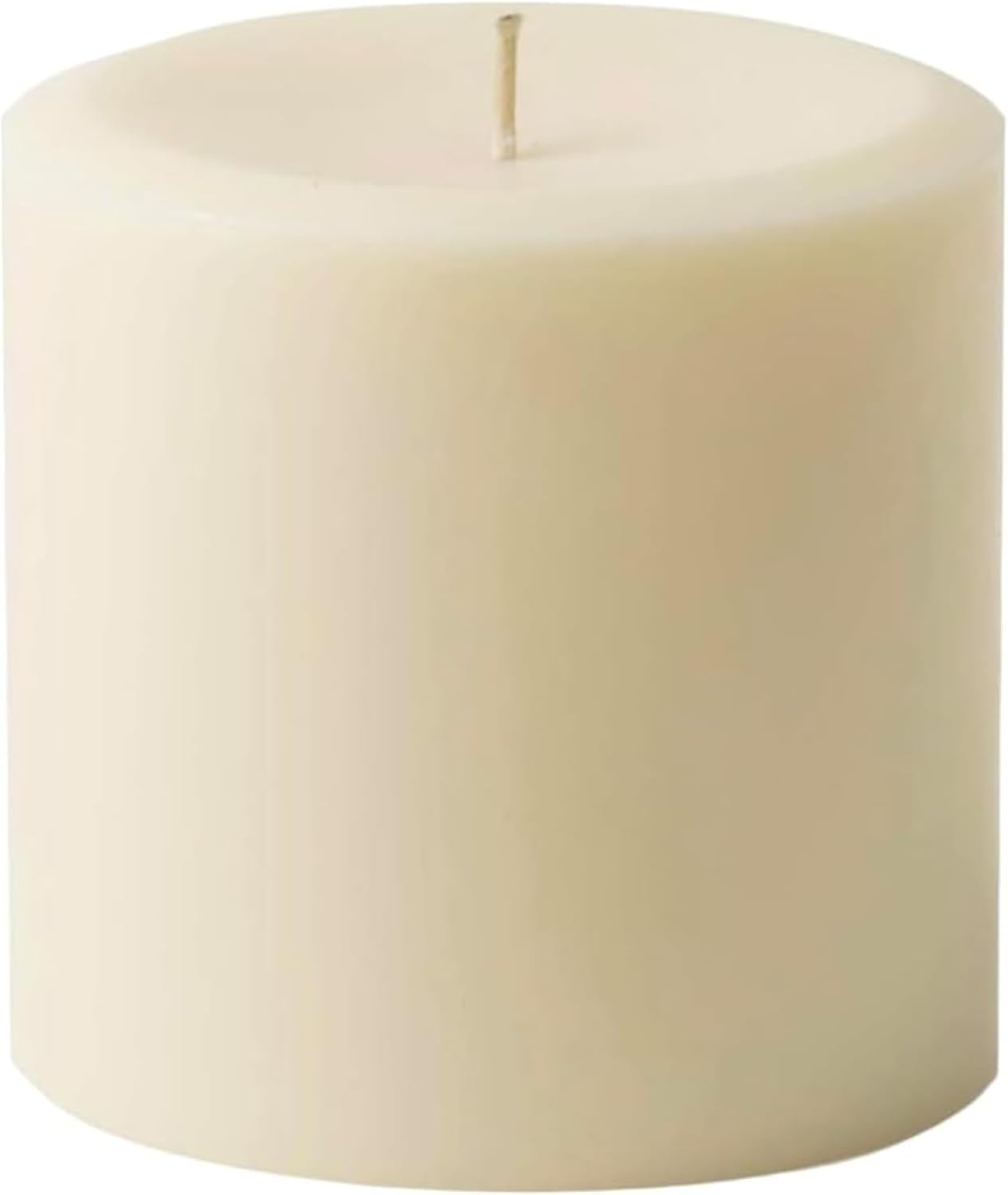 Mister Candle Dripless Vanilla Scented Ivory Pillar Candles, Hand Made Vanilla Pillar Candles with Essential Oils for Home Decor, Premium Wax, 80 Hr Burn Time (4x4 inch)