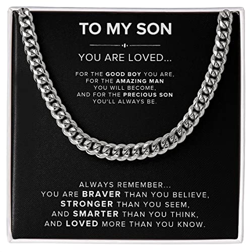 To My Son Necklace From Dad, Lion Dad And Son Necklace, Son Gift, Birthday Gift For Son From Dad, Christmas Gift For Son Necklace, Father Son Necklace EE7BM