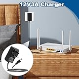 12V 3A Power Supply Adapter for CCTV Security Camera, LED Strip Light, Router, ADSL Cat, LCD Monitor, DVD, TV Box, Audio/Video, 36W AC/DC Power Cable, Wall Charger with 5.5X2.1mm Jack, 1.2M Converter - Image 5